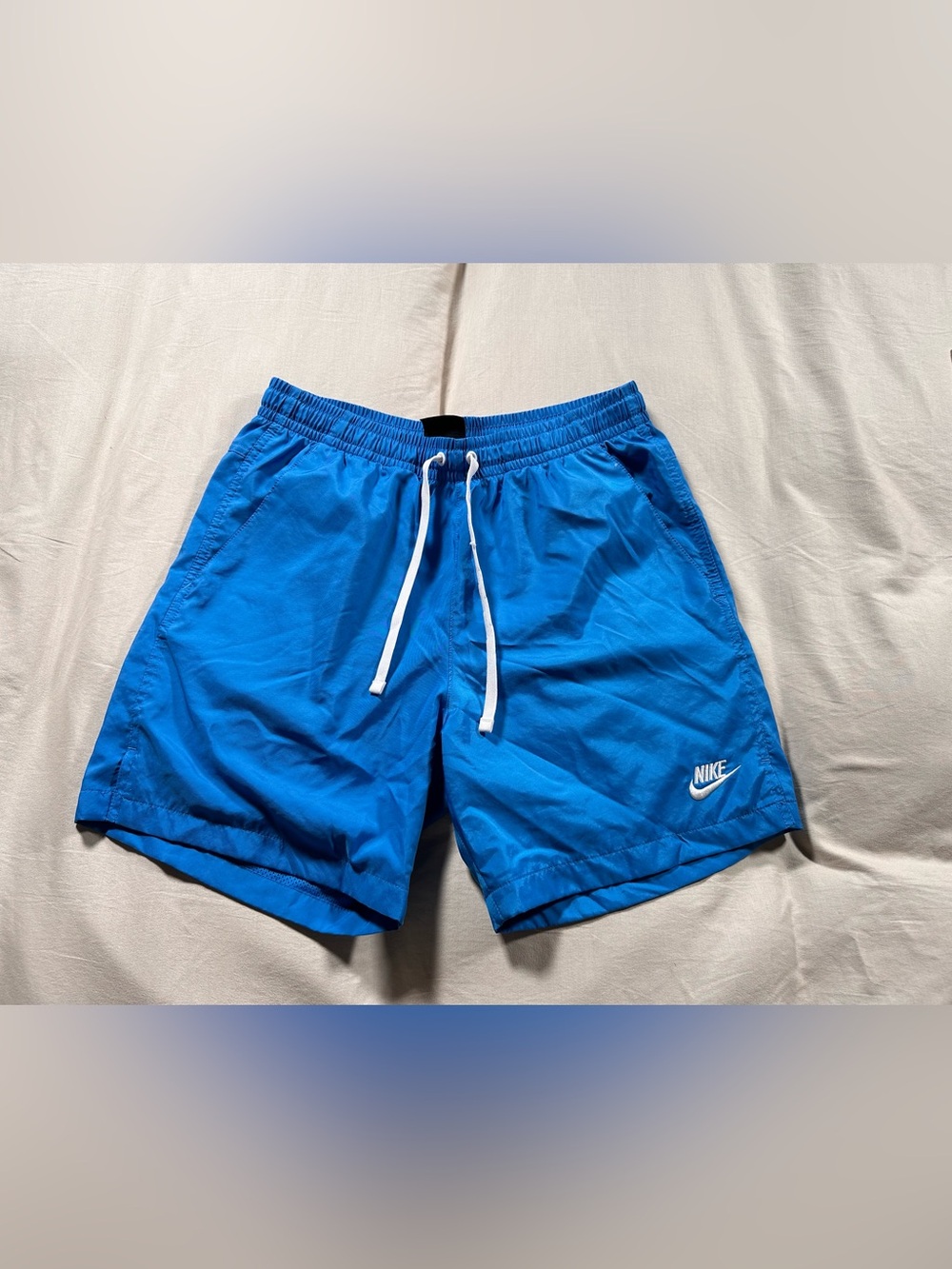 Nike Woven Lined Flow Shorts Blue Size Small Retro Streetwear Athletic Shorts